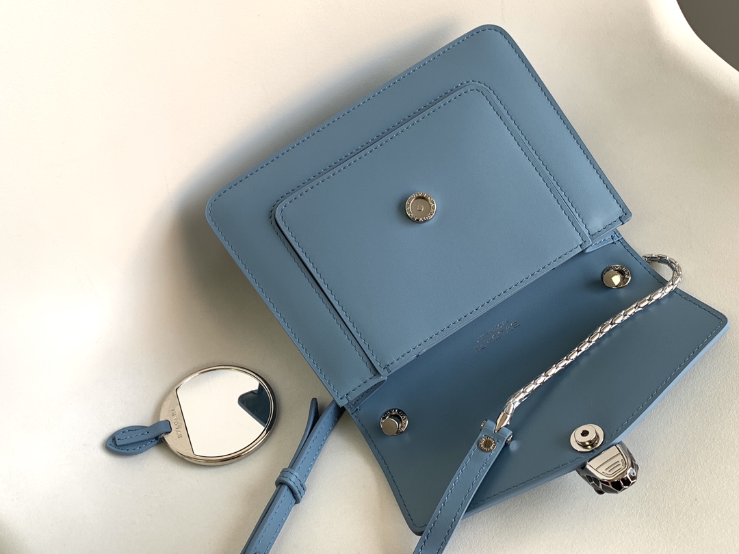 Bvlgari Serpenti Forever Small Crossbody Bag Blue